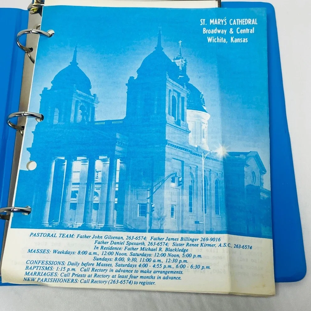 We Celebrate 1988 Cookbook‎ St. Mary's Cathedral Wichita KS Recipes Kansas Vtg
